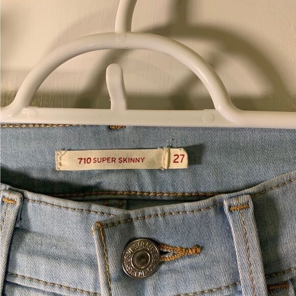 Levi’s Size 27 Blue‎ 710 Super Skinny Jeans - Picture 4 of 5